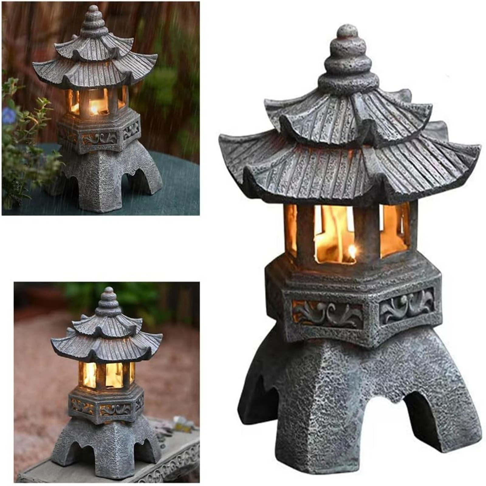 Outdoor Furniture From China - Decoration Zen Ornaments Solar Powered Tower