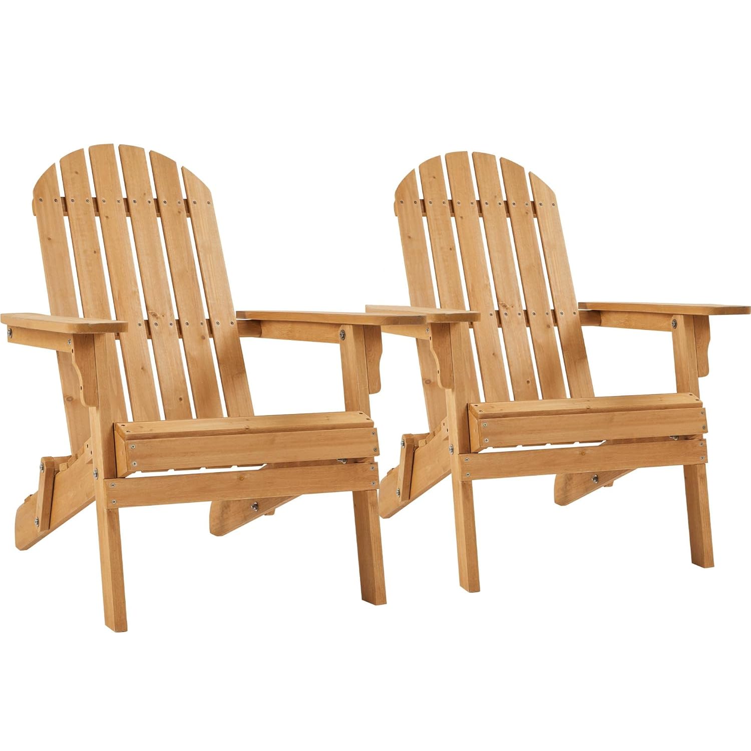 Outdoor Furniture Metal Chairs - Folding Adirondack Chair Set of 2