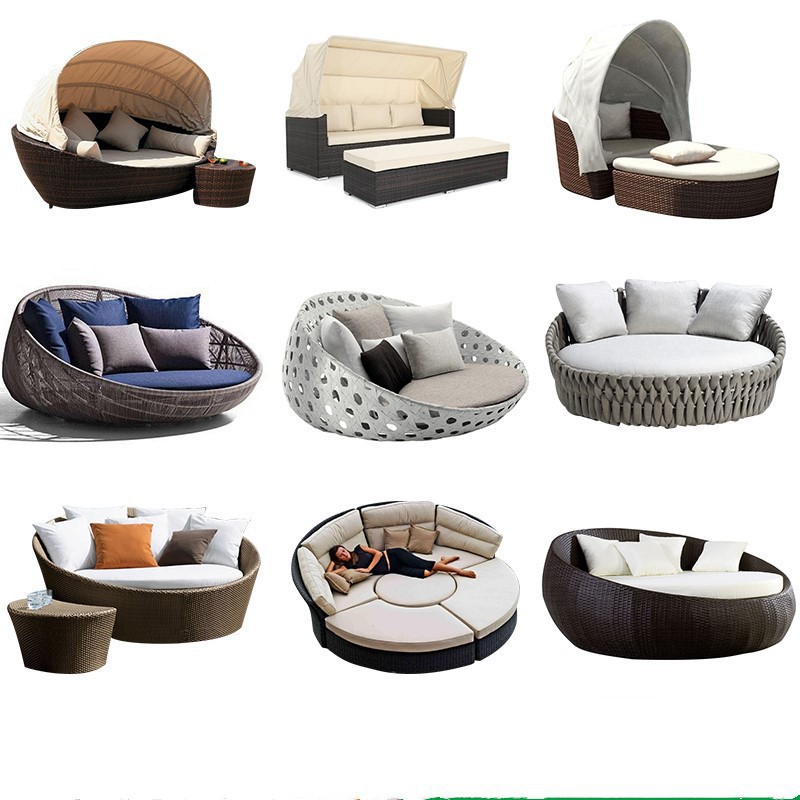 Outdoor Furniture Metal Chairs - Outdoor bed leisure pool large round