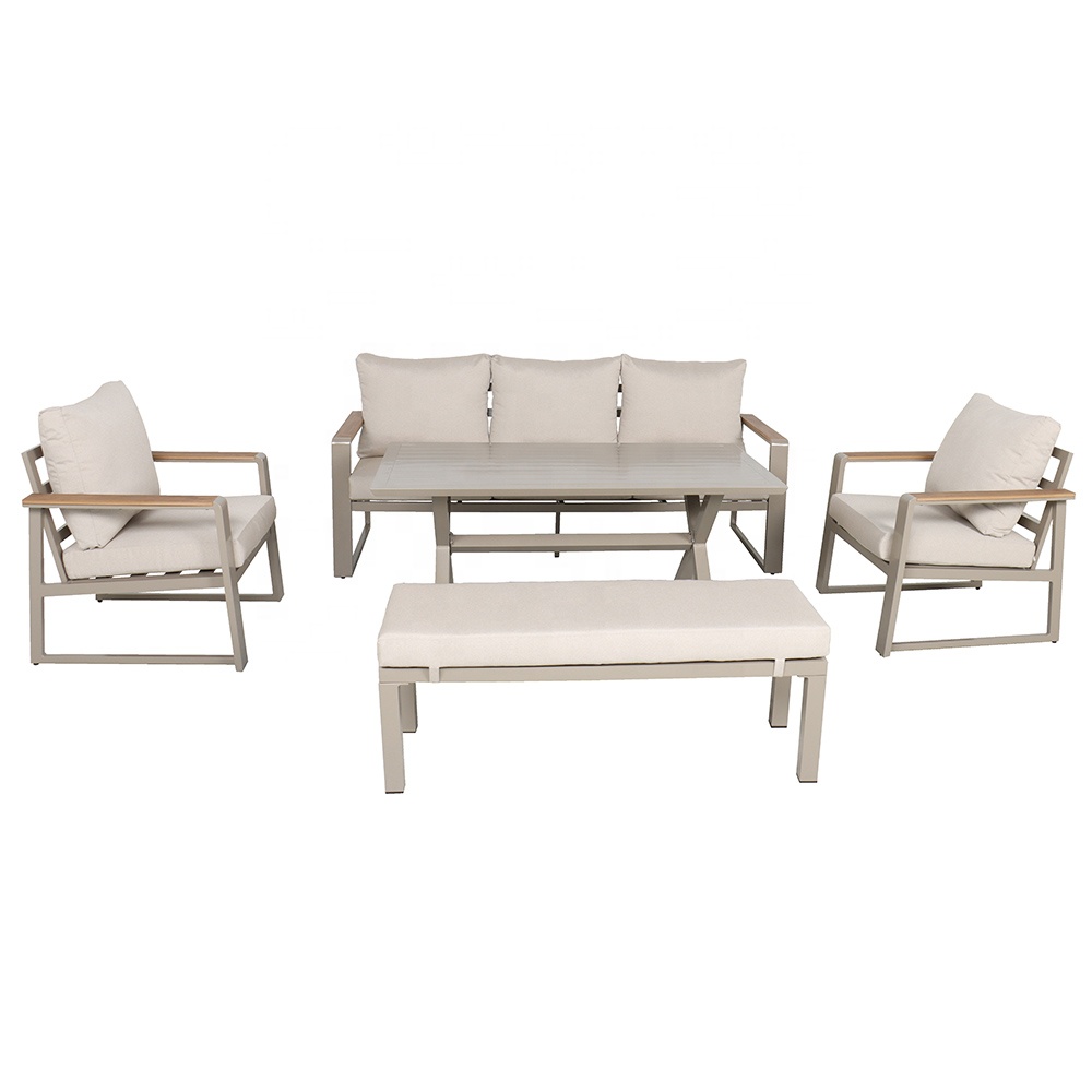 Outdoor Furniture Online - Hotel Terrace Modern Sofa with Dining