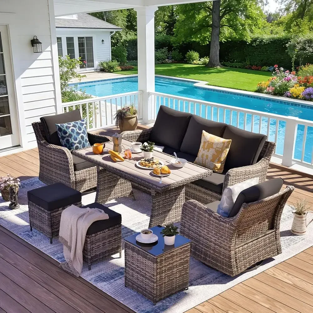 Outdoor Furniture Dining Set - 7-Piece Outdoor Patio Furniture Set with