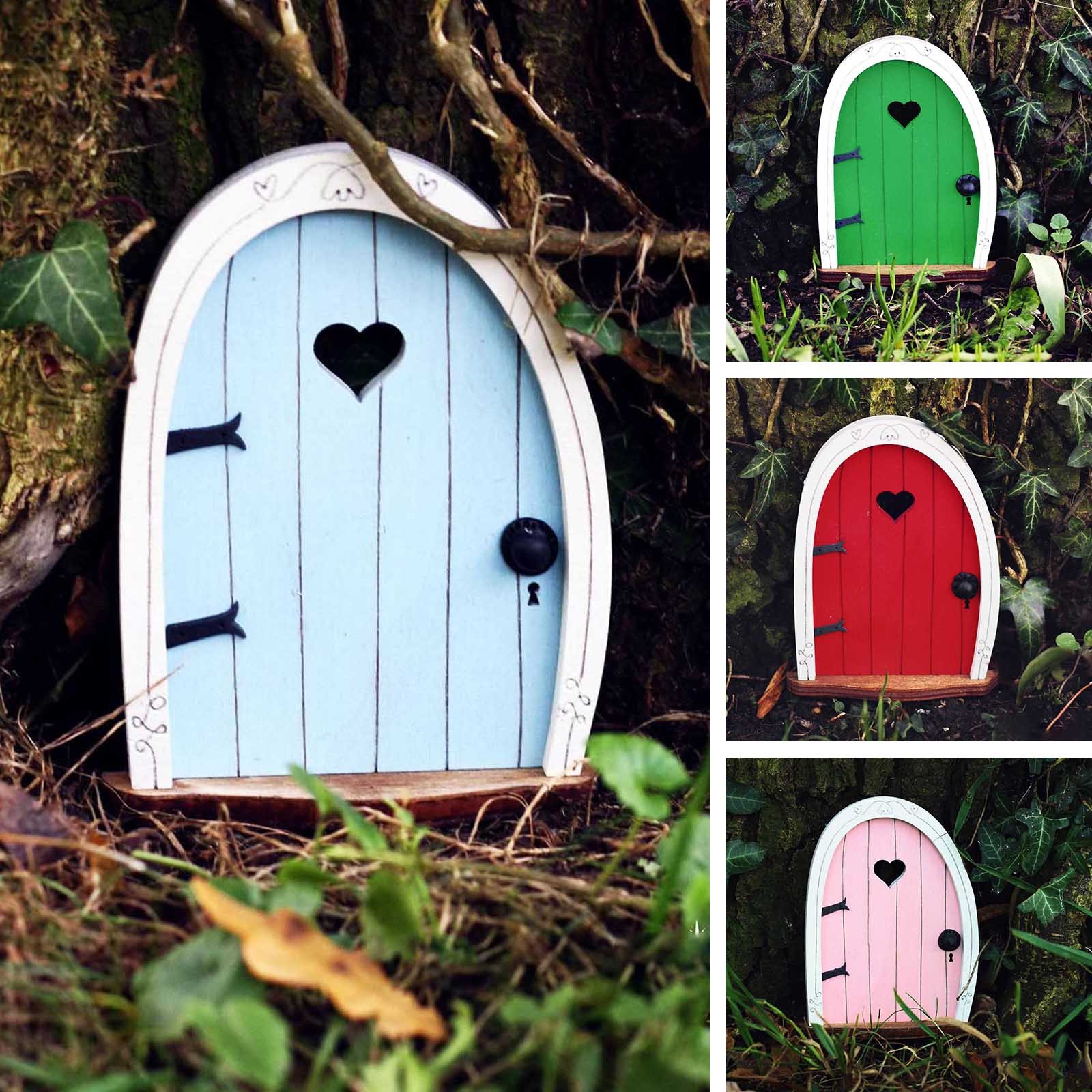 Outdoor Furniture From China - Wood Mini Fairy Door Ornament Wooden