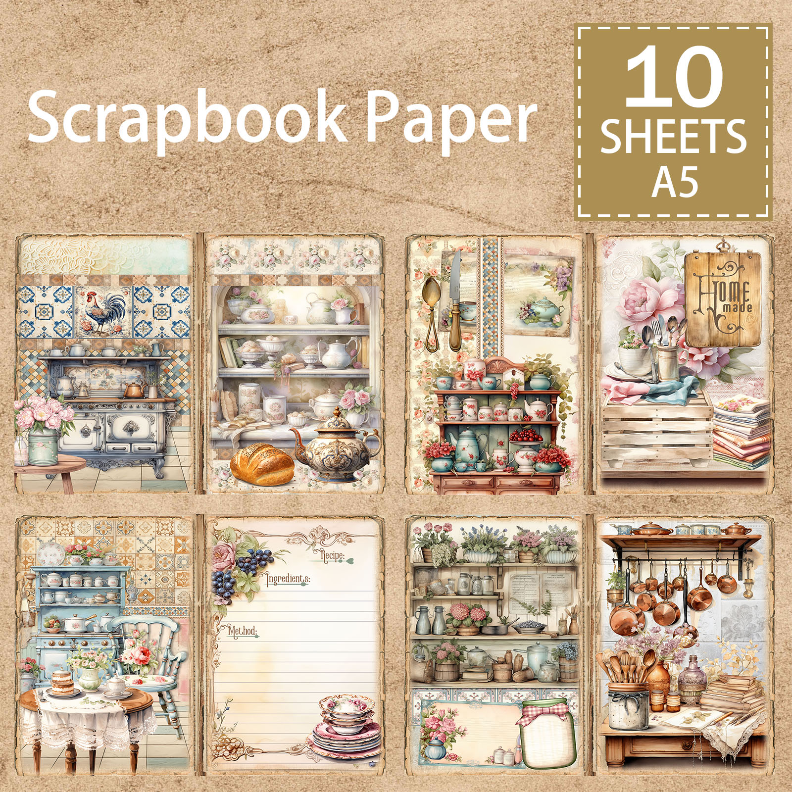Outdoor Furniture Vintage - 10 Sheets A5 Size Retro Cabinet