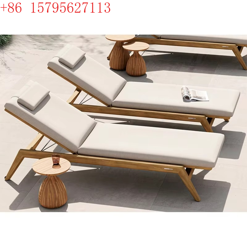 Outdoor Furniture Teak Wood - Hotel Luxury Lounge Chair Rope Furniture