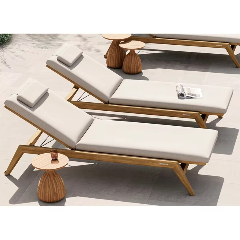 Outdoor Furniture Teak Wood - Hotel Luxury Lounge Chair Rope Furniture