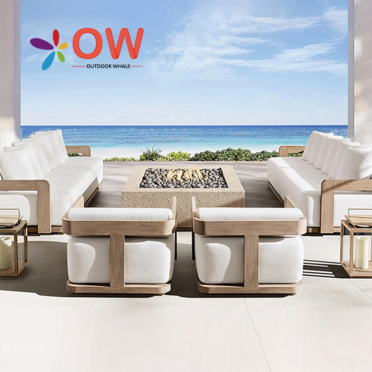 Outdoor Furniture Teak Wood - Modern Style Garden Sofas For Living