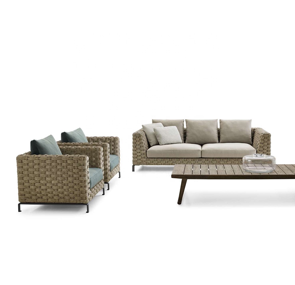 Outdoor Furniture Metal Chairs - Outdoor Courtyard Pool Sectional Sofa Set