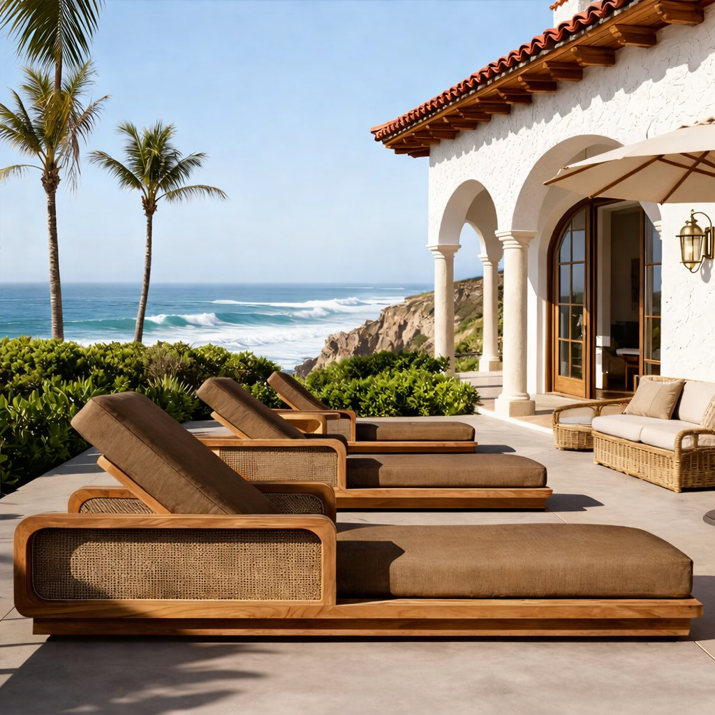 Outdoor Furniture Teak Wood - Outdoor Lounger Chair Hotel Outdoor Comfortable