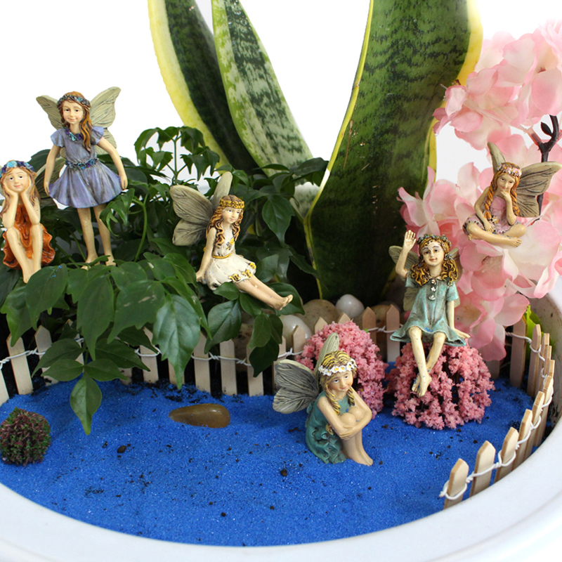 Outdoor Furniture From China - Fairy stake set：6PCS，Garden Fairy Sculpture Decoration