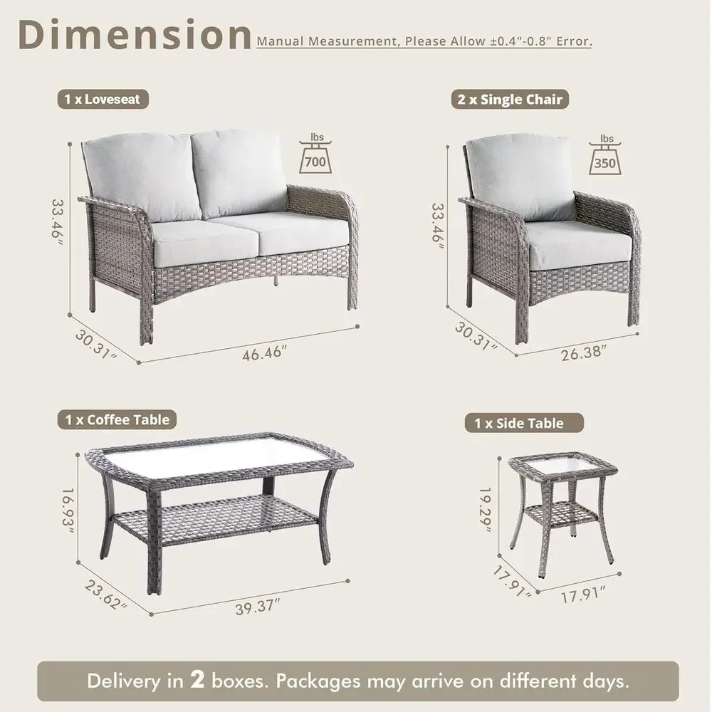 All-Weather Rattan Outdoor Fur - Outdoor Furniture Loveseat 리뷰 및 가격