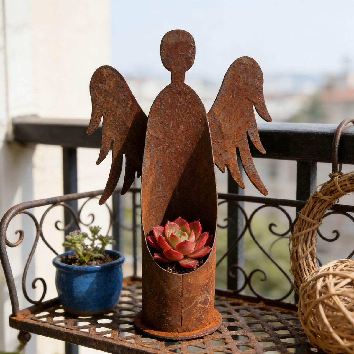1Pc Iron Garden Sculpture, Vin - Outdoor Furniture Vintage 리뷰 및 가격