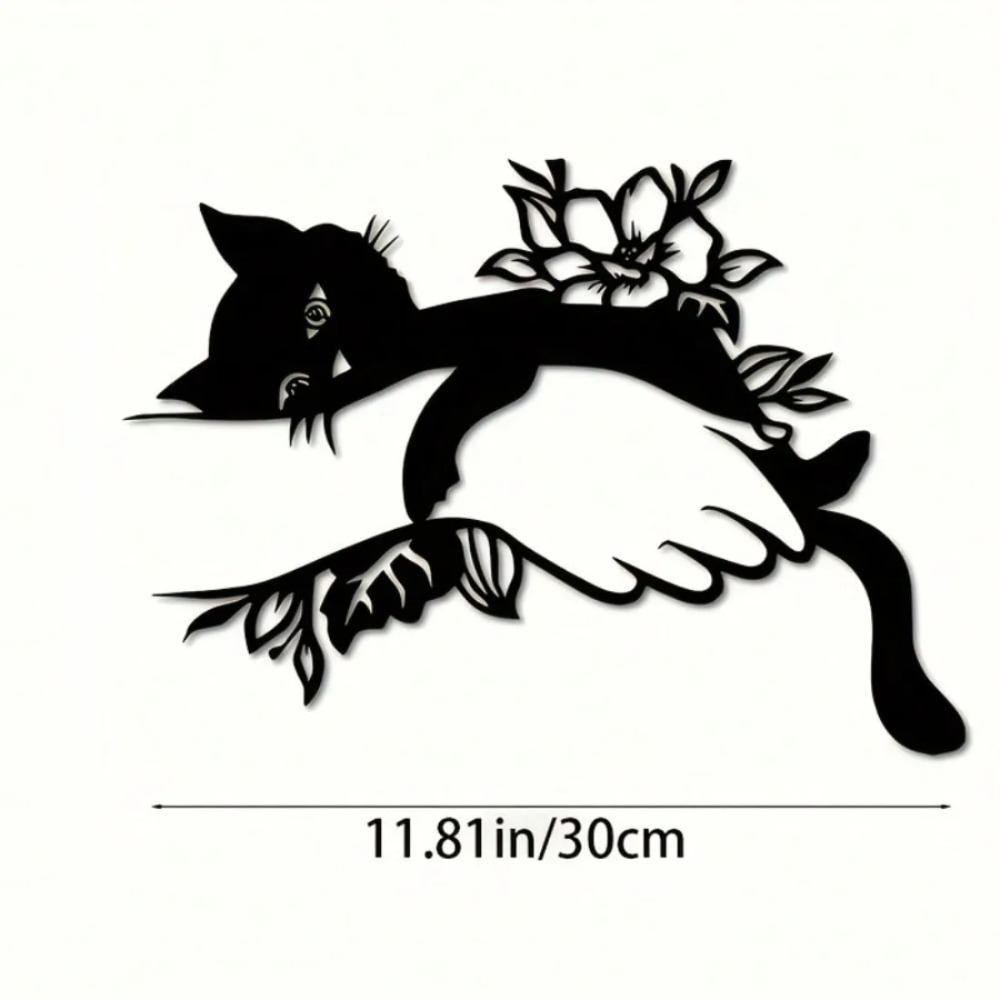 Art Deco Cat Wall Decor, Metal - Outdoor Furniture Decor 리뷰 및 가격