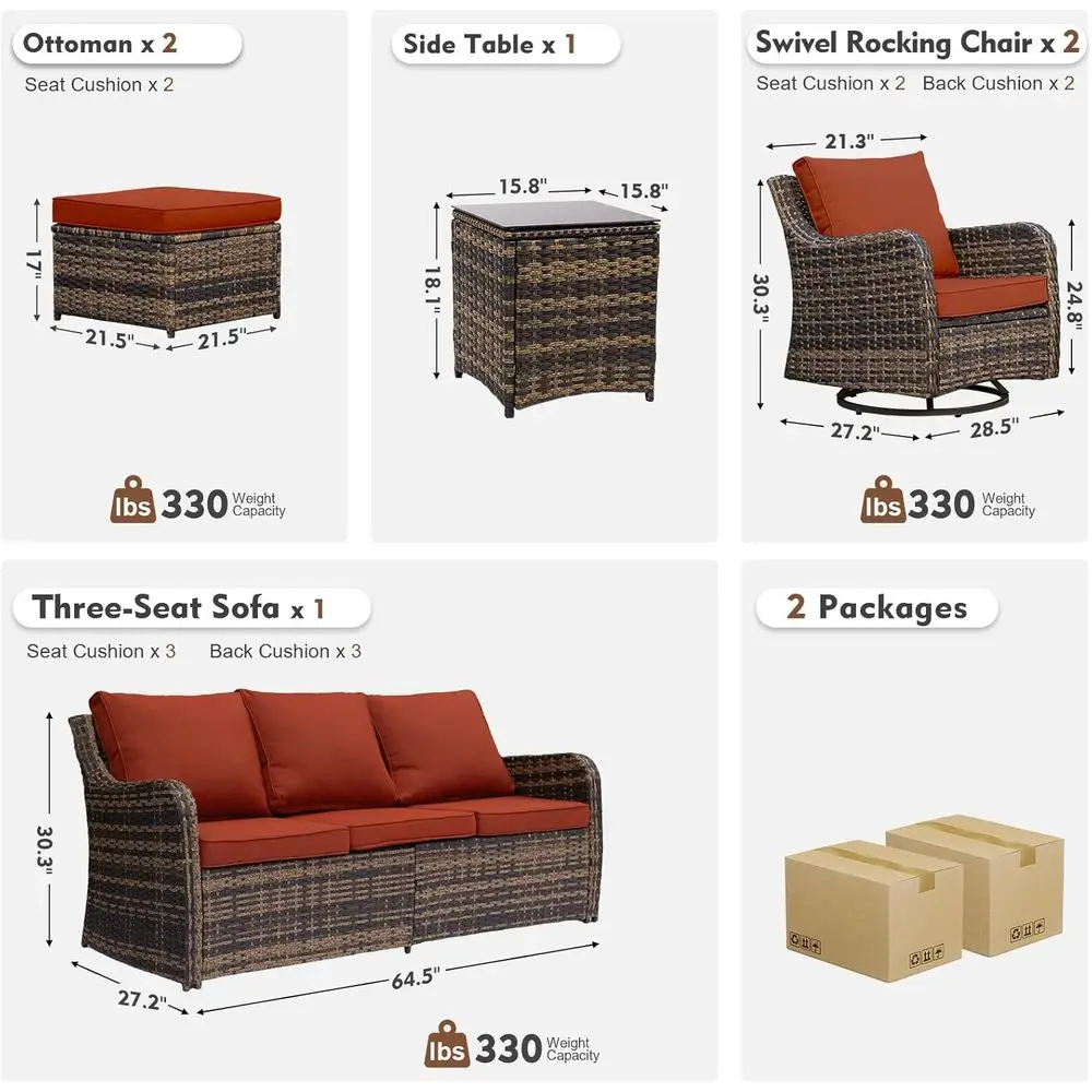 6-Piece Outdoor Patio Furnitur - Outdoor Furniture Metal Chairs 리뷰 및 가격