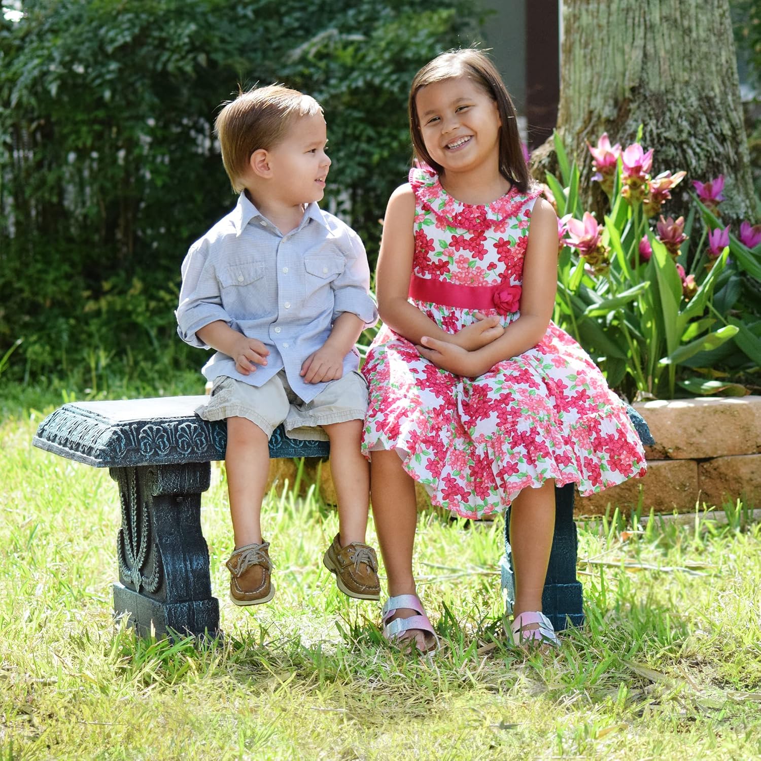 Outdoor Fiberclay Garden Bench - Outdoor Furniture Decor 리뷰 및 가격