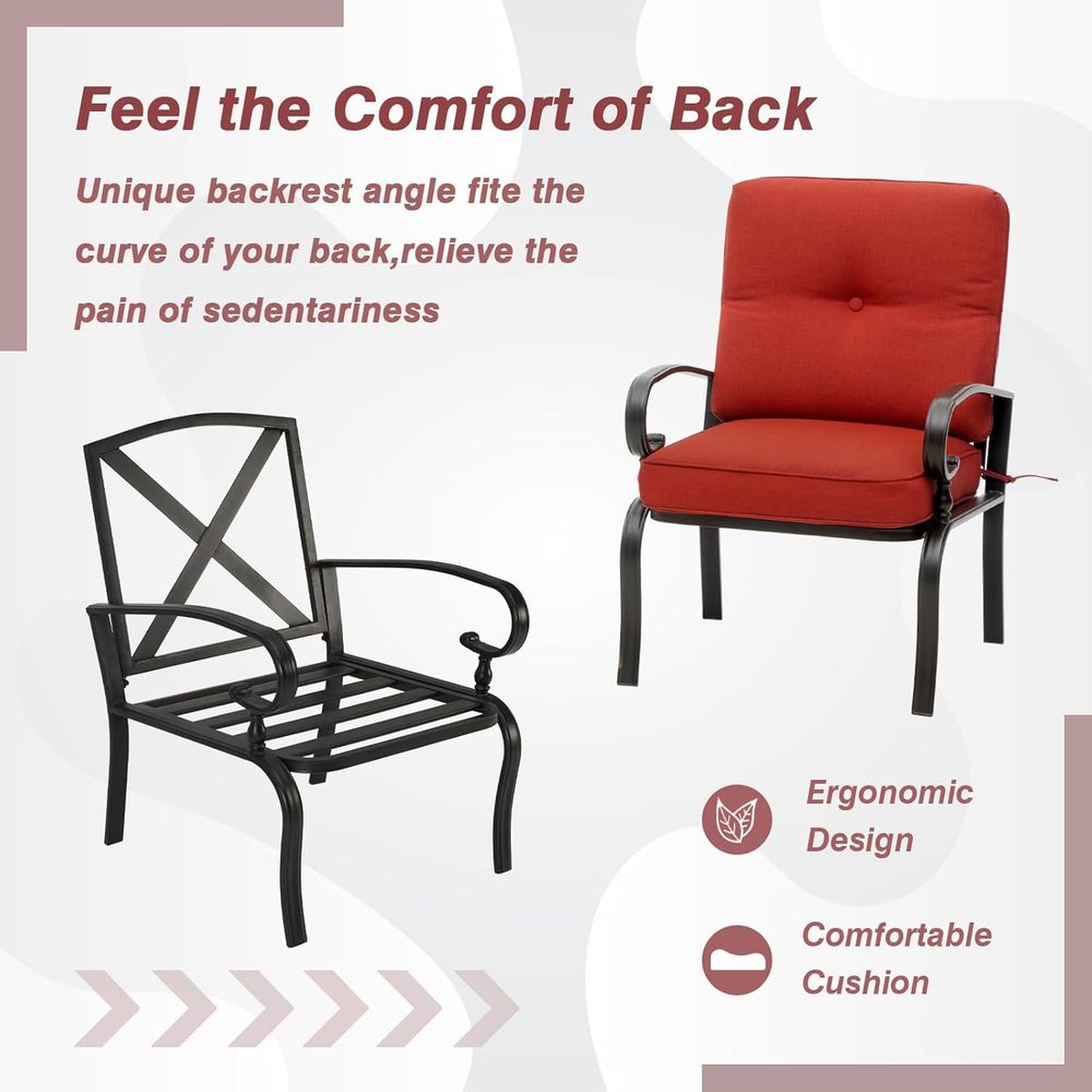 Red Outdoor Patio Bistro Chair - Outdoor Furniture Dining Set 리뷰 및 가격