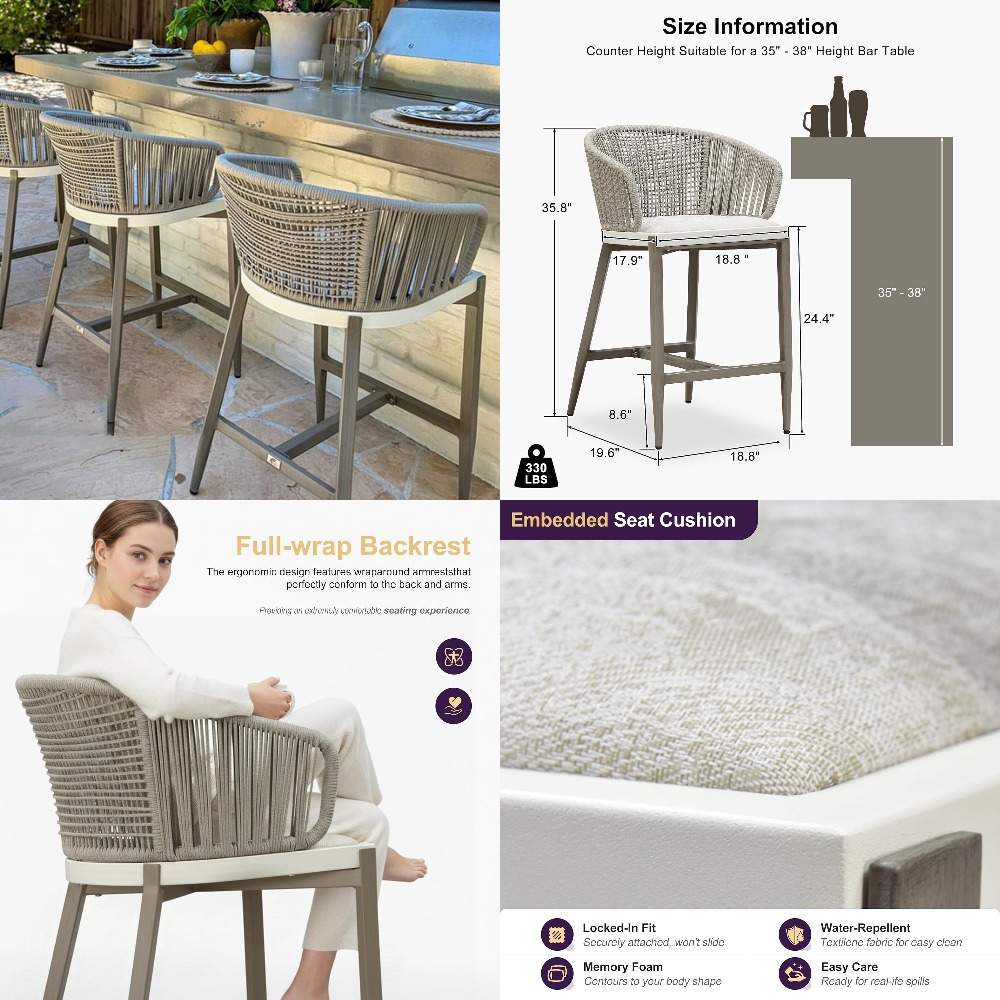 Aluminum Rattan Counter Height - Outdoor Furniture Kitchener 리뷰 및 가격