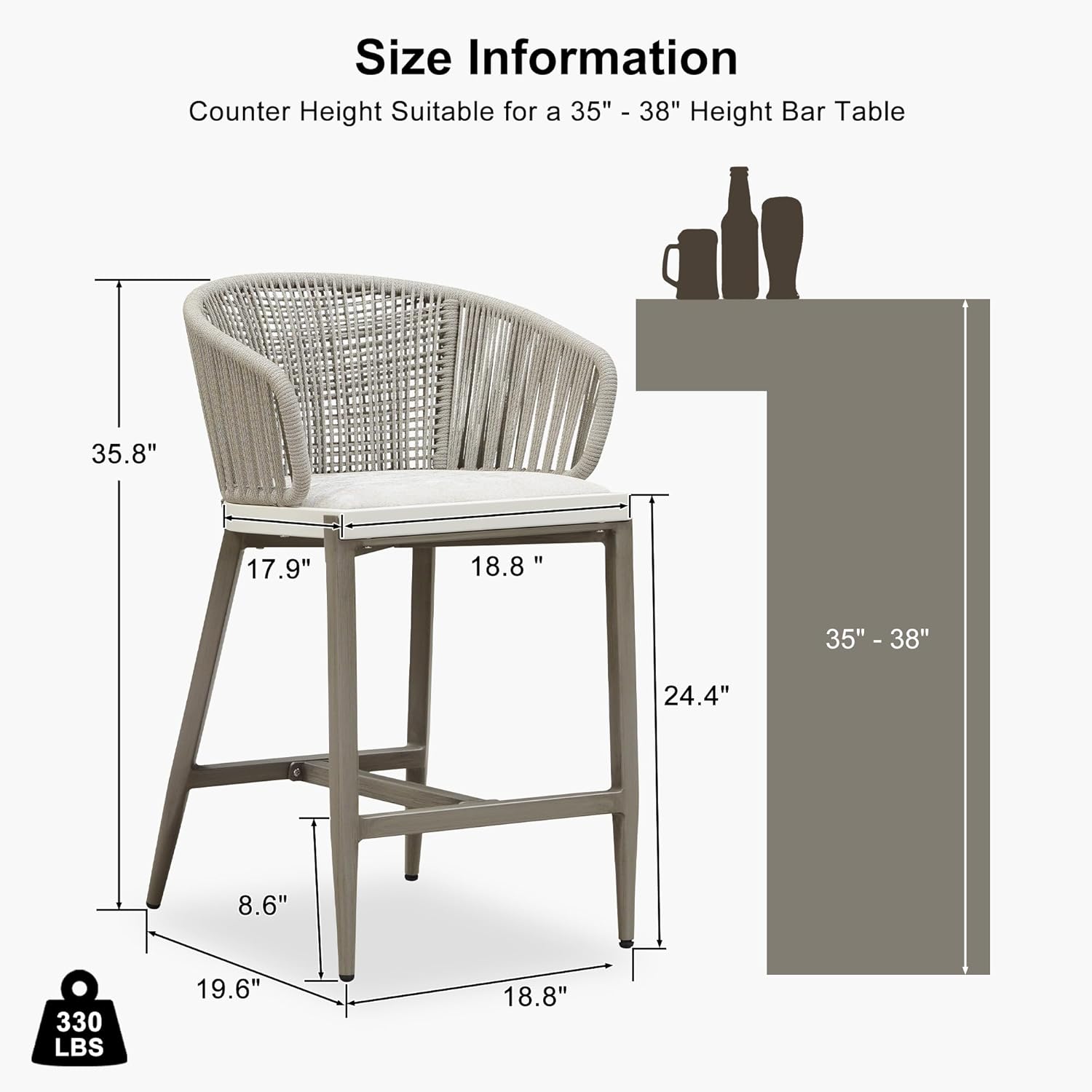 Aluminum Rattan Counter Height - Outdoor Furniture Kitchener 리뷰 및 가격