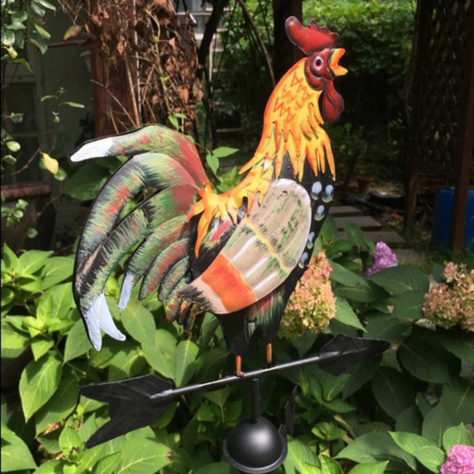 Rustic Iron Rooster Weather Va - Outdoor Furniture Decor 리뷰 및 가격