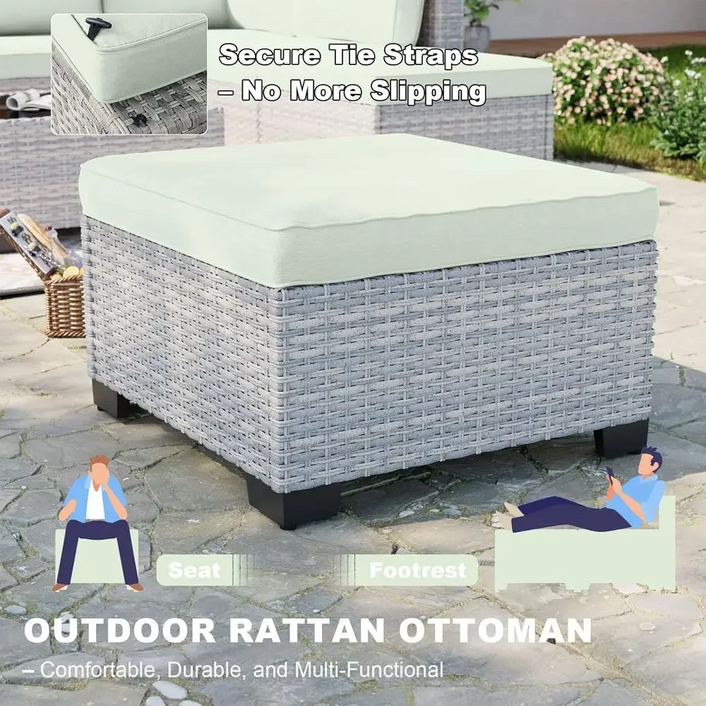 9-Piece Outdoor Sectional Pati - Outdoor Furniture Green 리뷰 및 가격