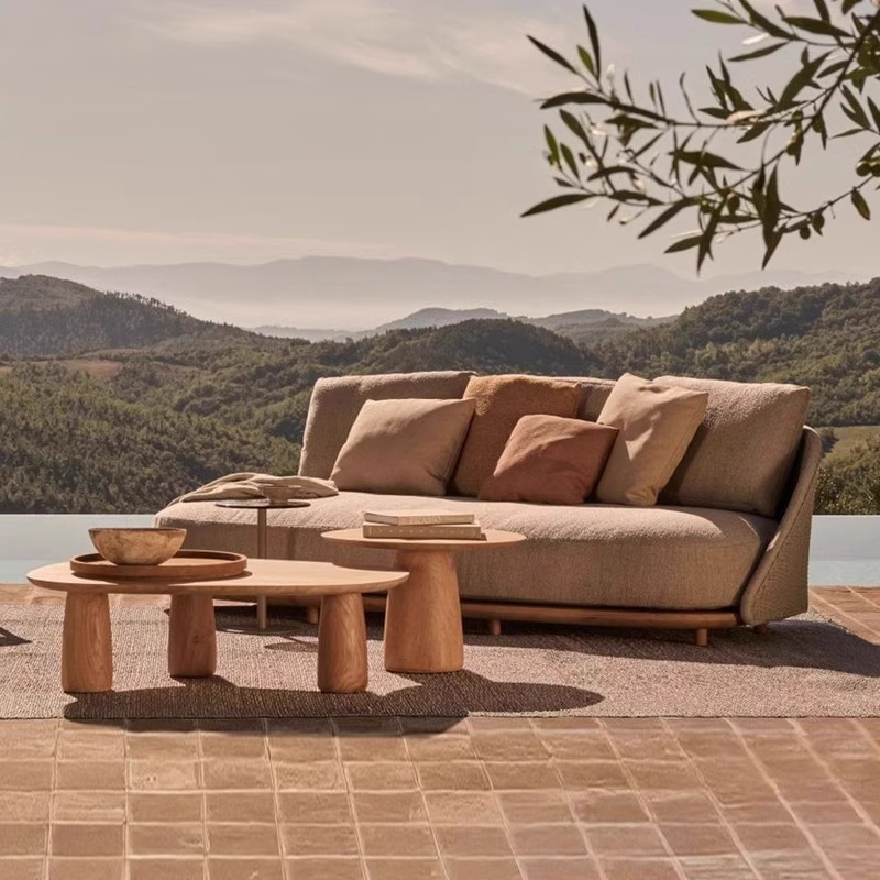 Nordic outdoor teak sofa villa - Outdoor Furniture Teak Wood 리뷰 및 가격
