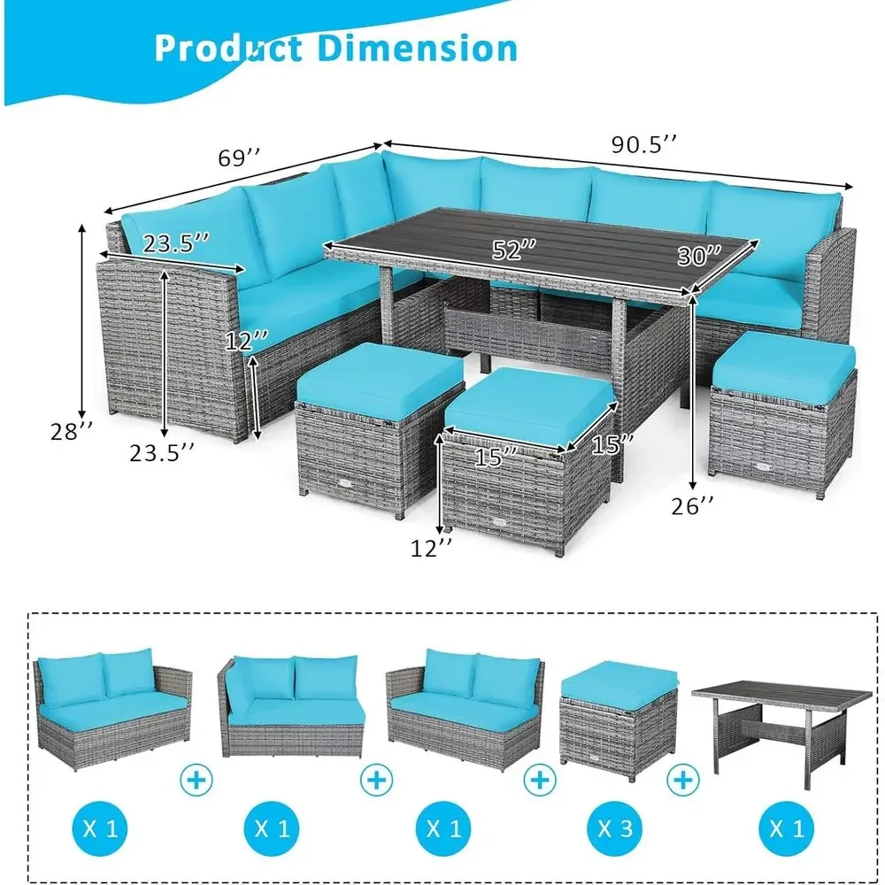 Turquoise Outdoor Sectional So - Outdoor Furniture Dining Set 리뷰 및 가격