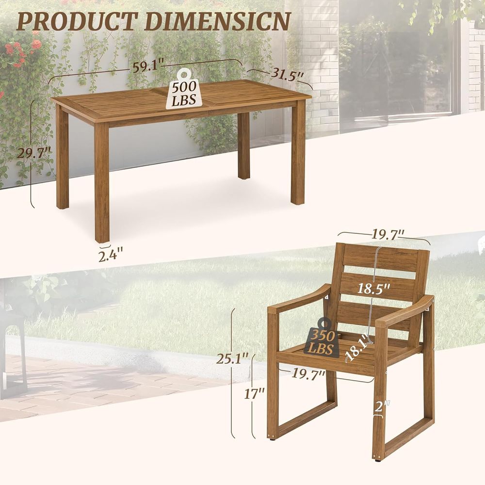 5-Piece Outdoor Dining Set, Pa - Outdoor Furniture Oil 리뷰 및 가격
