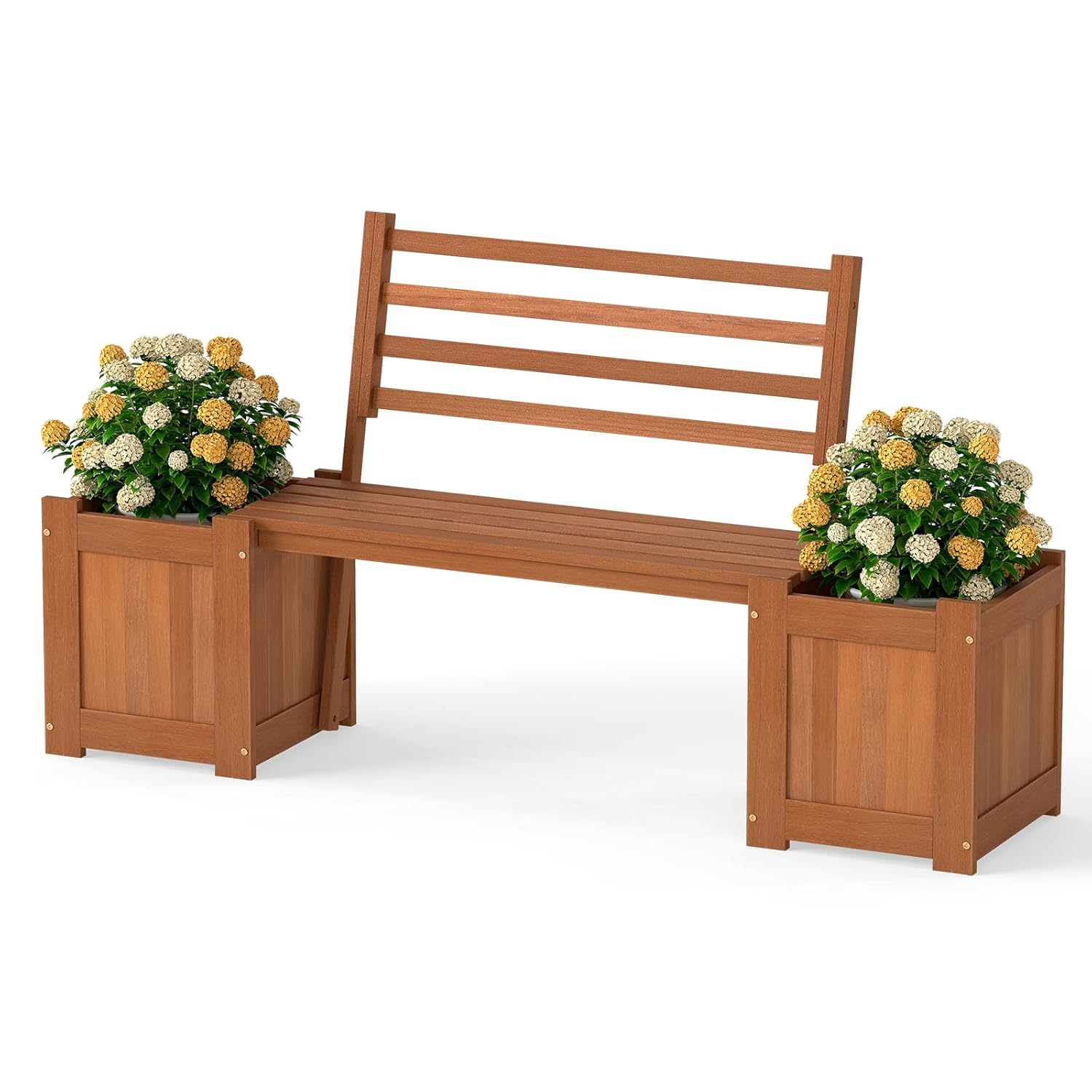 2-in-1 Wood Outdoor Bench with - Outdoor Furniture Oil 리뷰 및 가격