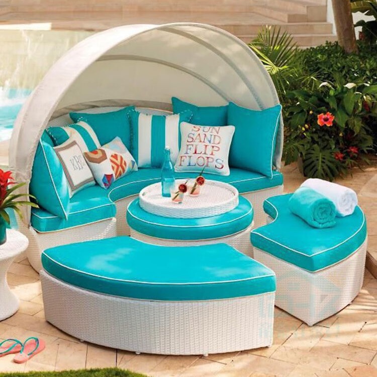 Outdoor bed leisure pool large - Outdoor Furniture Metal Chairs 리뷰 및 가격