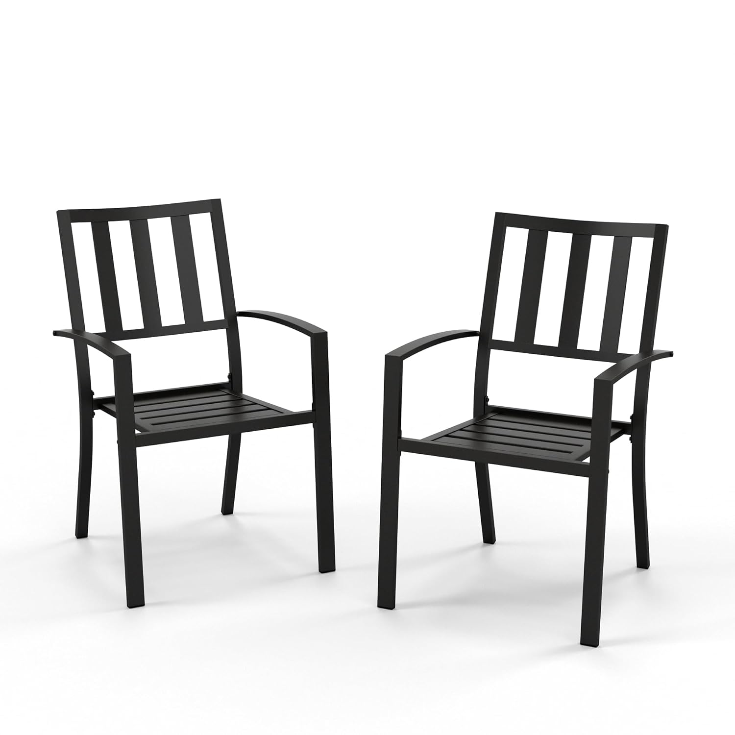 2-Pack Stackable Wrought-Iron  - Outdoor Furniture Metal Chairs 리뷰 및 가격