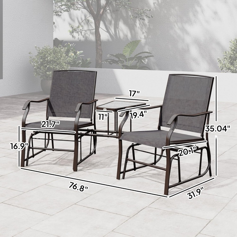 Outdoor Glider Chairs with Cof - Outdoor Furniture Loveseat 리뷰 및 가격