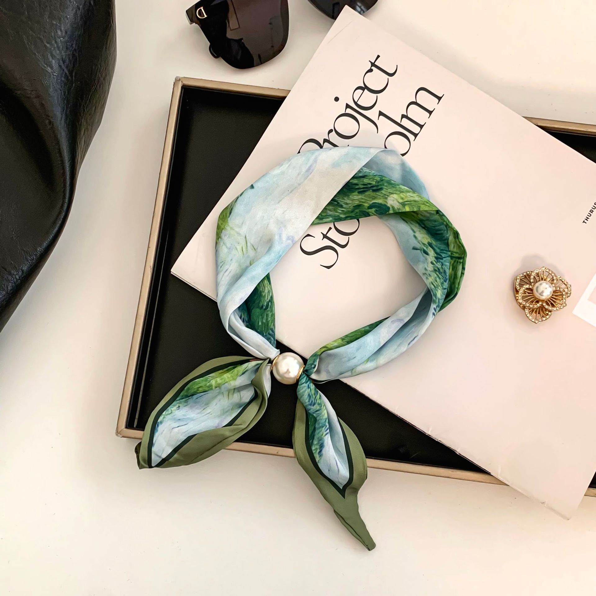 Cashew Flower Silk Scarf Effor - Outdoor Furniture Decor 리뷰 및 가격
