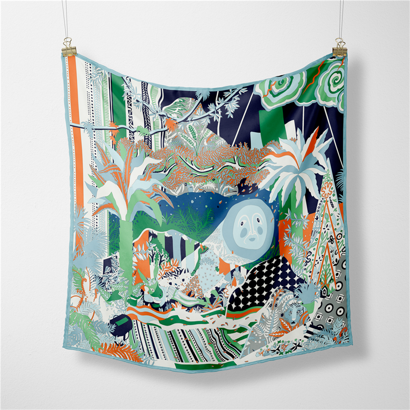53CM Brand Square Scarf Women  - Outdoor Furniture Decor 리뷰 및 가격