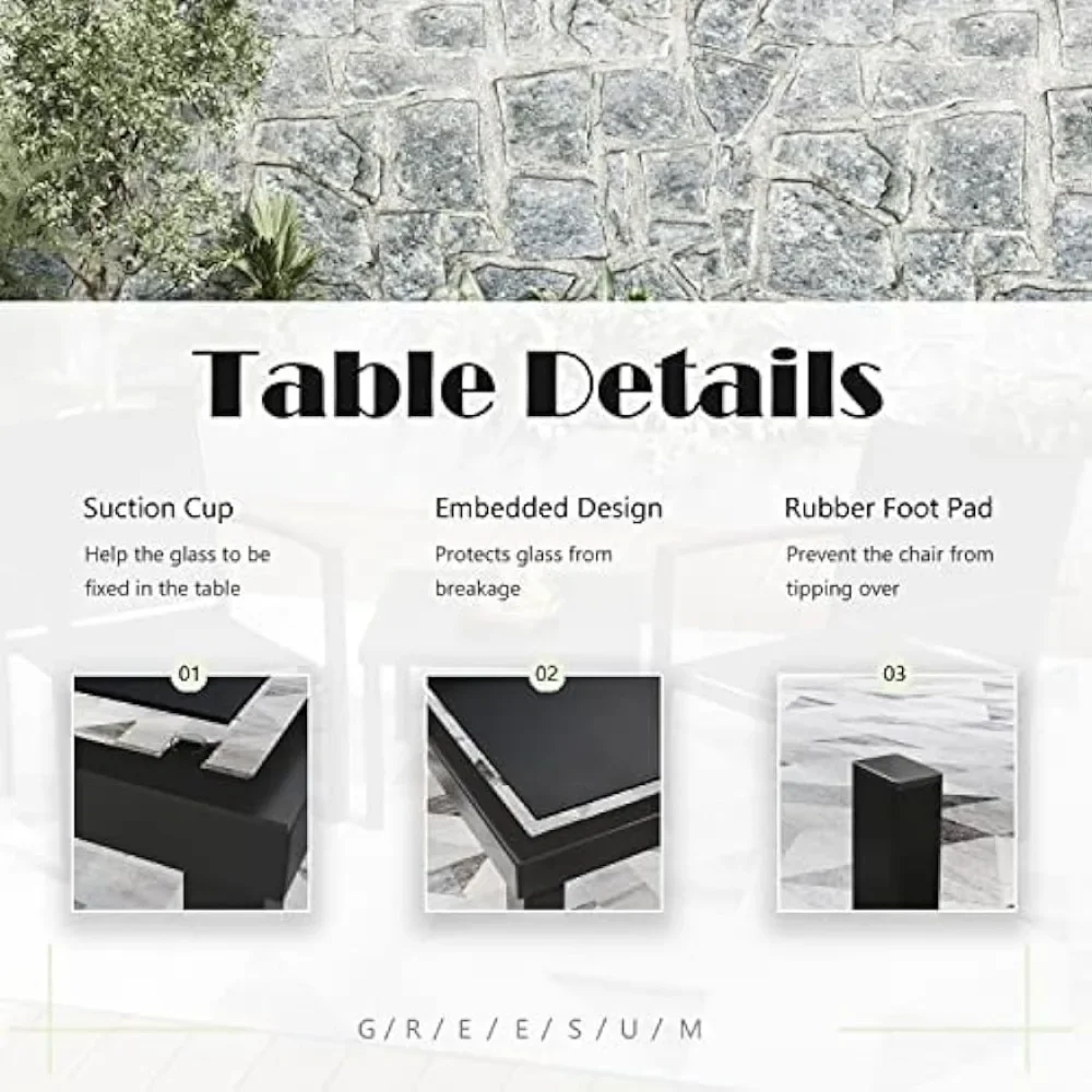 y 3 Patio Furniture Set Outdoo - Outdoor Furniture Metal Chairs 리뷰 및 가격