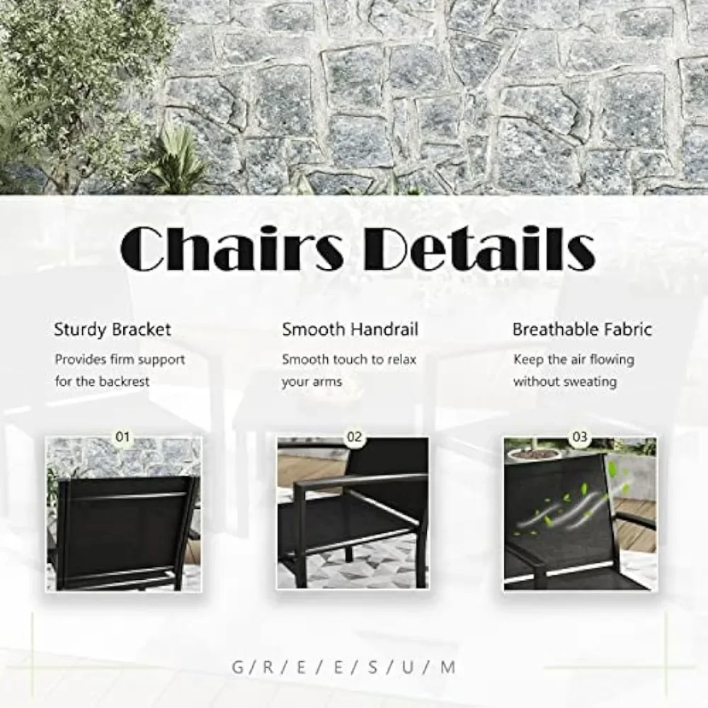 y 3 Patio Furniture Set Outdoo - Outdoor Furniture Metal Chairs 리뷰 및 가격
