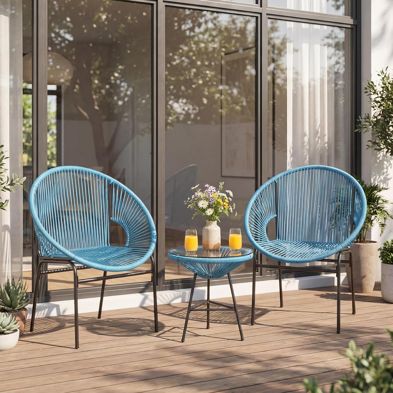 3 Piece Outdoor Patio Furnitur - Outdoor Furniture Metal Chairs 리뷰 및 가격