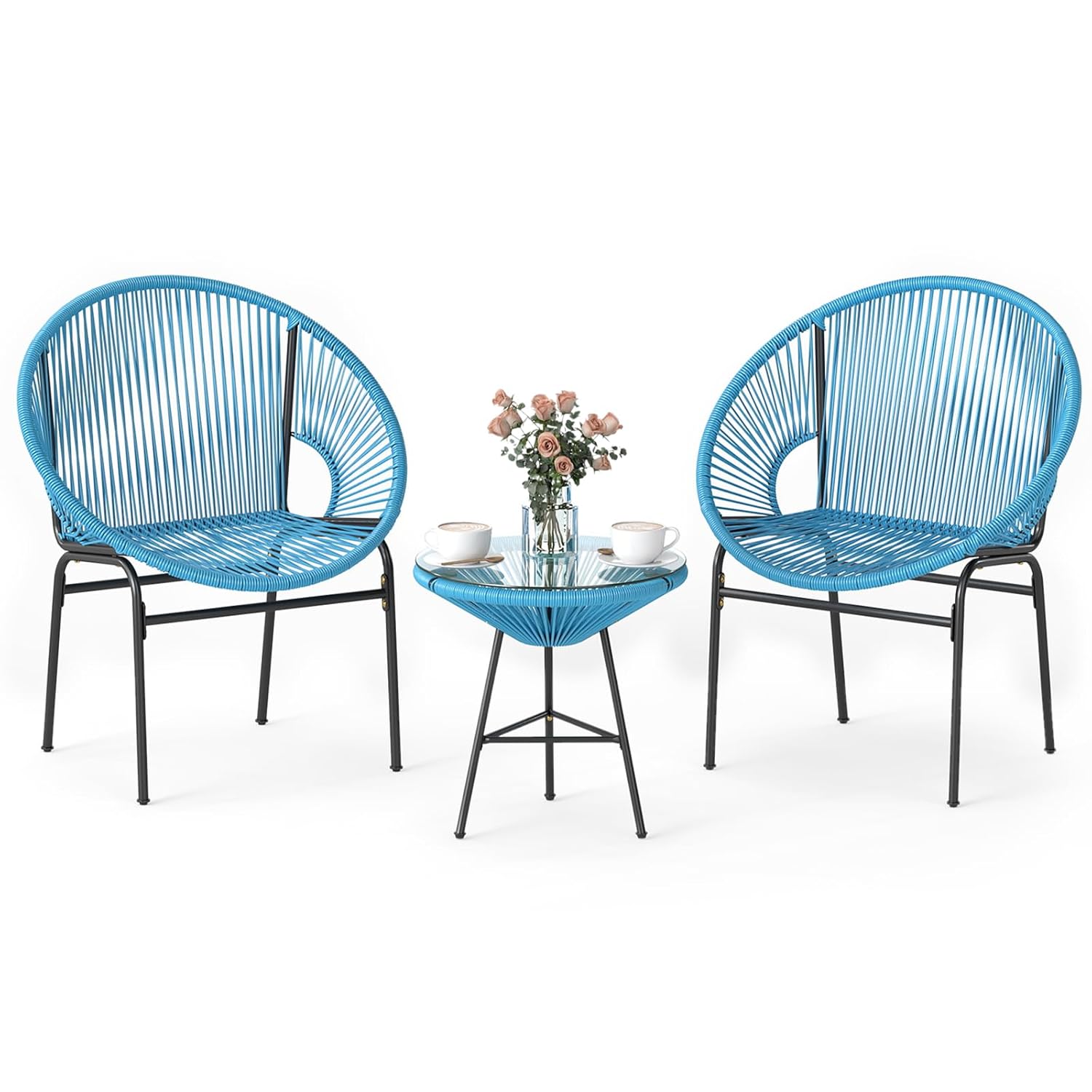3 Piece Outdoor Patio Furnitur - Outdoor Furniture Metal Chairs 리뷰 및 가격