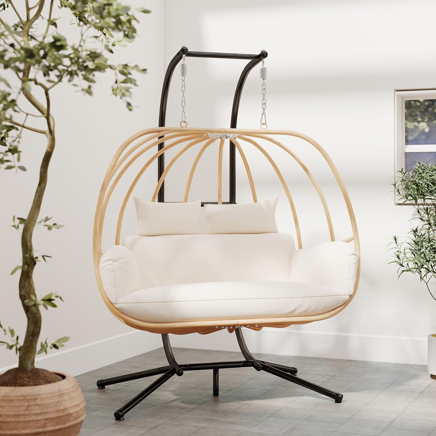 2 Person All Weather Egg Chair - Outdoor Furniture Loveseat 리뷰 및 가격