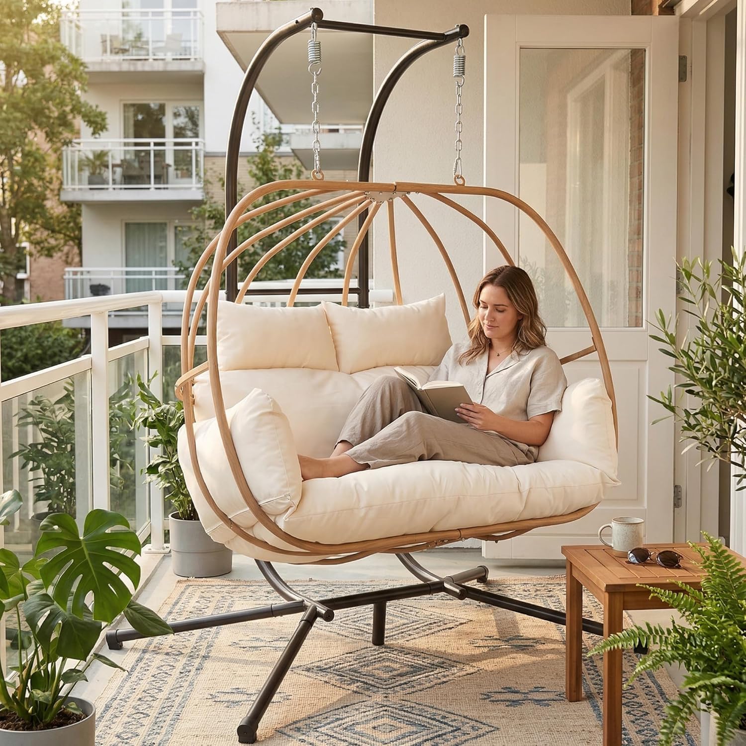 2 Person All Weather Egg Chair - Outdoor Furniture Loveseat 리뷰 및 가격