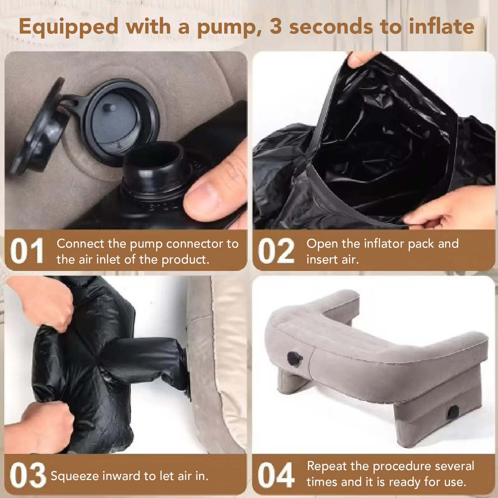 Inflatable Lap Desk Pillow Inf - Outdoor Furniture Cushion 리뷰 및 가격