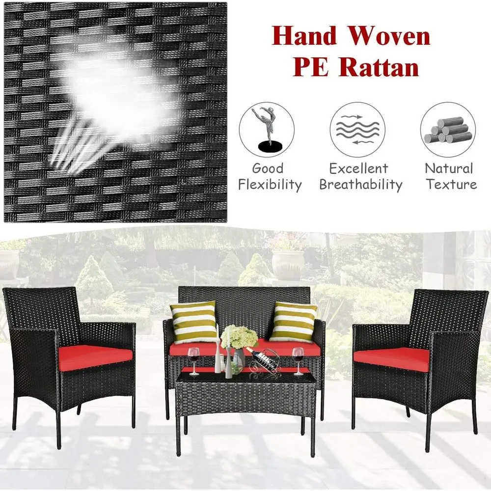 8-Piece Rattan Outdoor Furnitu - Outdoor Furniture Loveseat 리뷰 및 가격