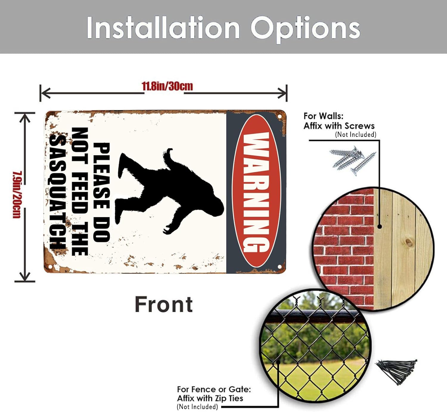 Vintage Decor Metal Sign Warni - Outdoor Furniture Decor 리뷰 및 가격
