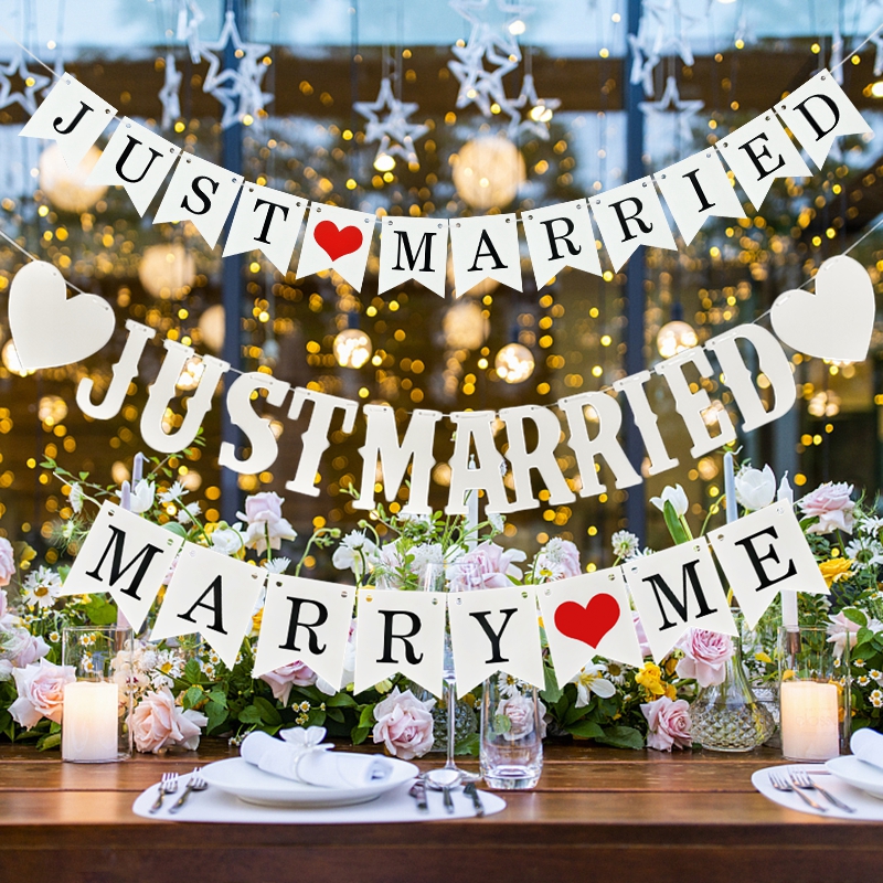 White Just Married Paper Garla - Outdoor Furniture Vintage 리뷰 및 가격