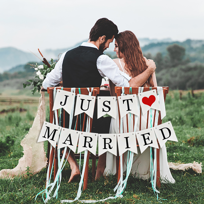 White Just Married Paper Garla - Outdoor Furniture Vintage 리뷰 및 가격