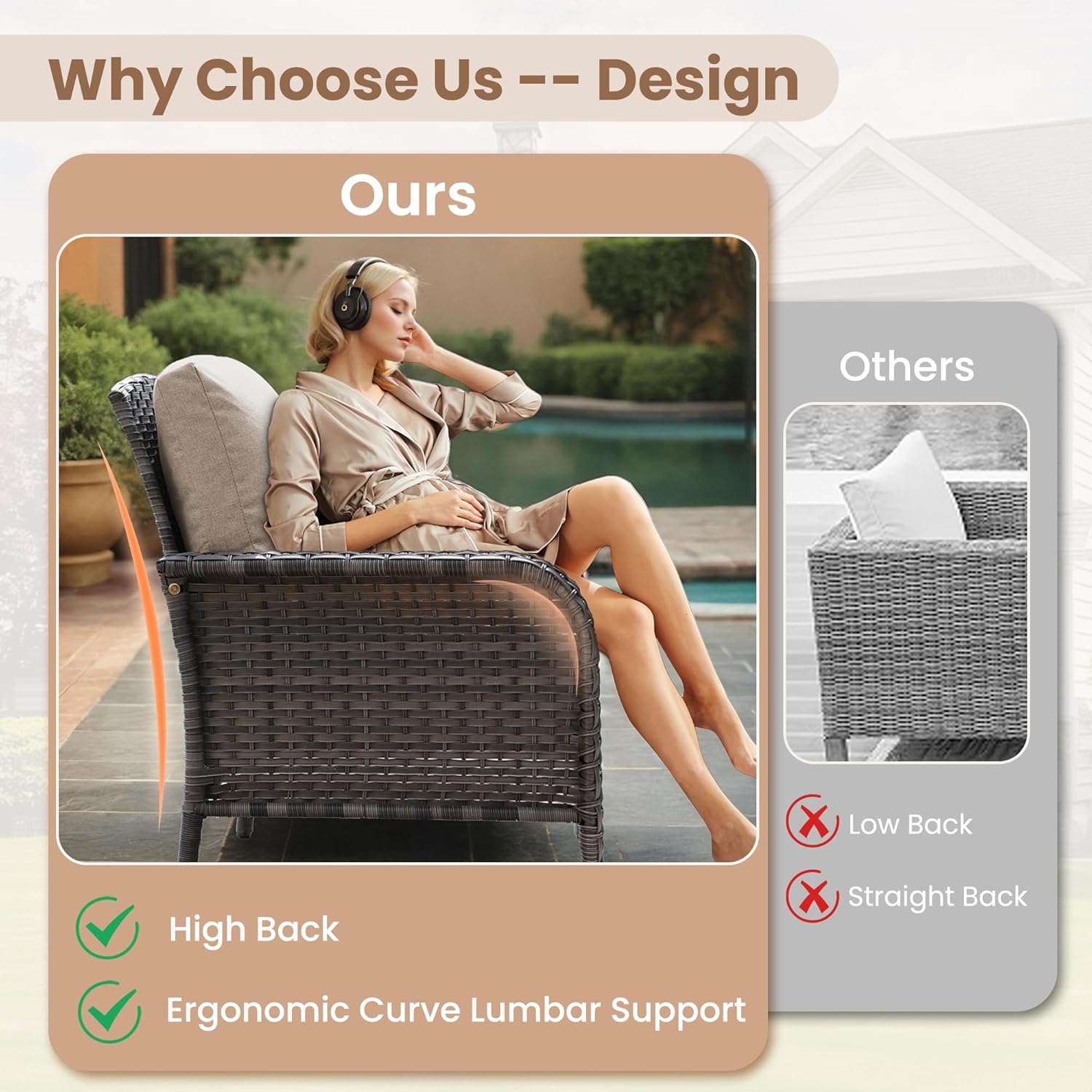Patio Furniture Set,4 Pieces O - Outdoor Furniture Loveseat 리뷰 및 가격