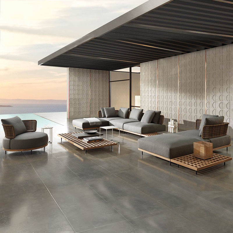 qw-Outdoor Sofa Patio Villa Te - Outdoor Furniture Teak Wood 리뷰 및 가격