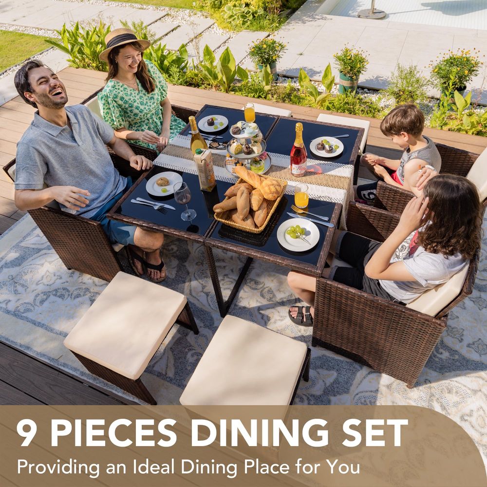9 Pieces Patio Dining Sets Out - Outdoor Furniture Dining Set 리뷰 및 가격