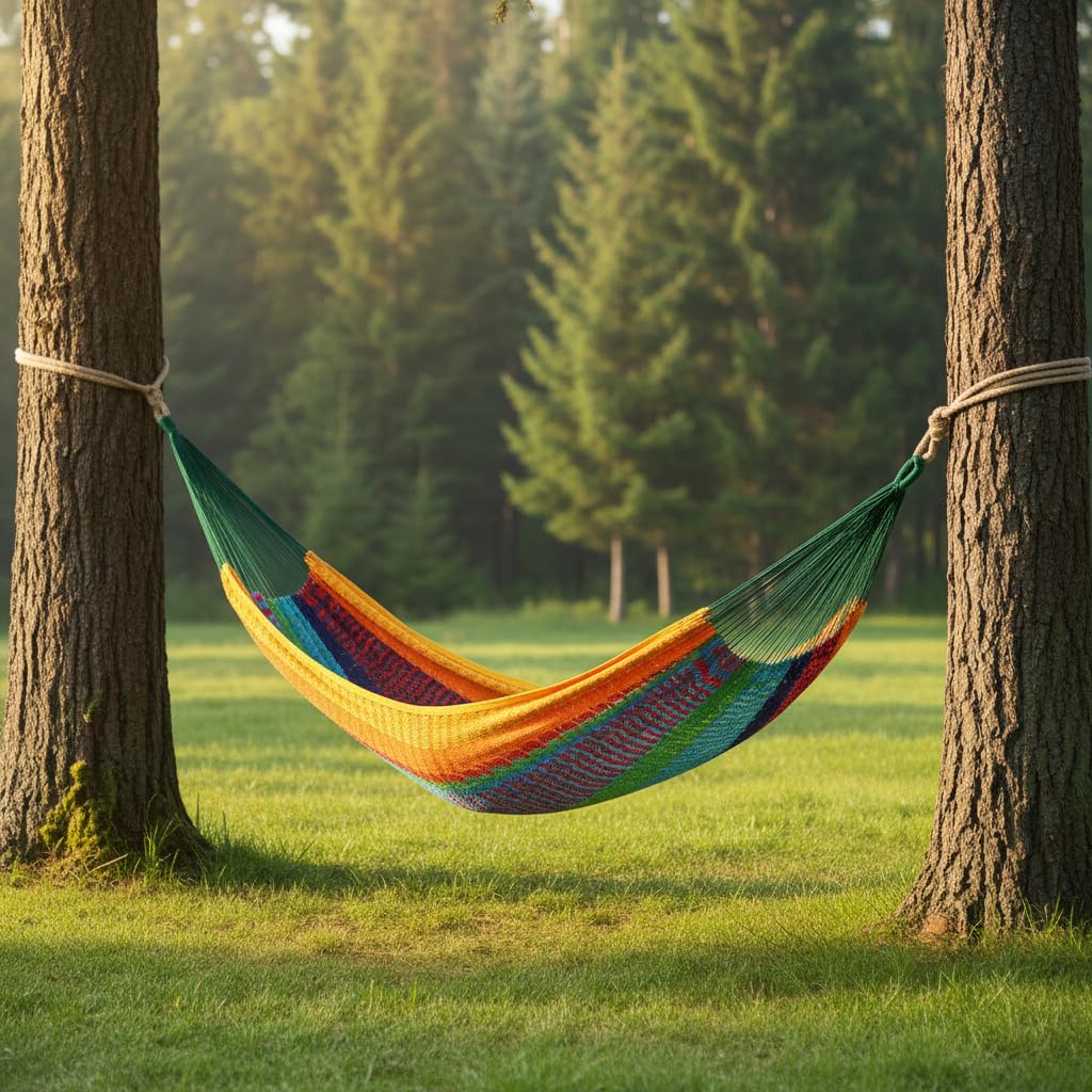 Green Red & Yellow Striped Dou - Outdoor Furniture Green 리뷰 및 가격