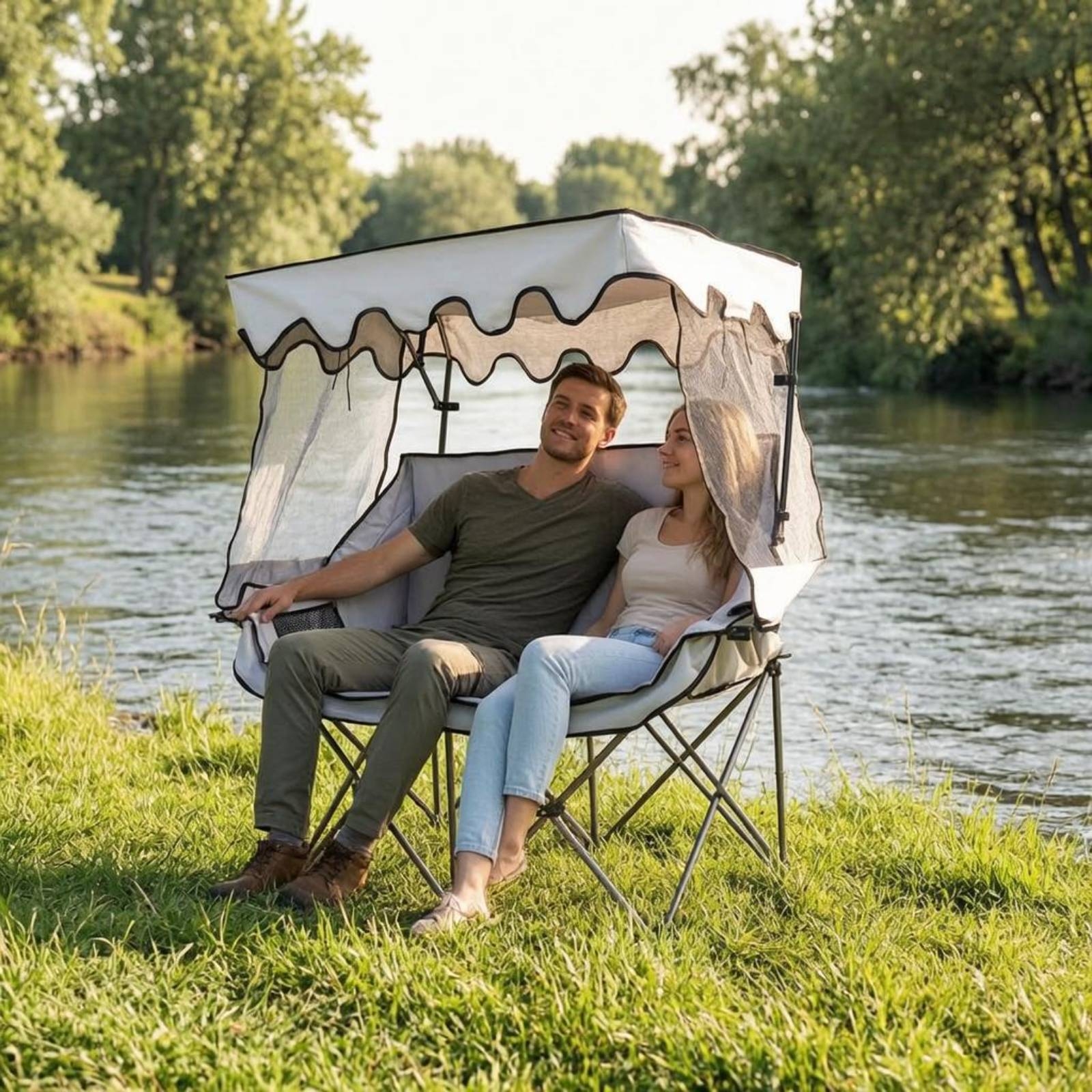Camping Chair with Canopy Heav - Outdoor Furniture Loveseat 리뷰 및 가격