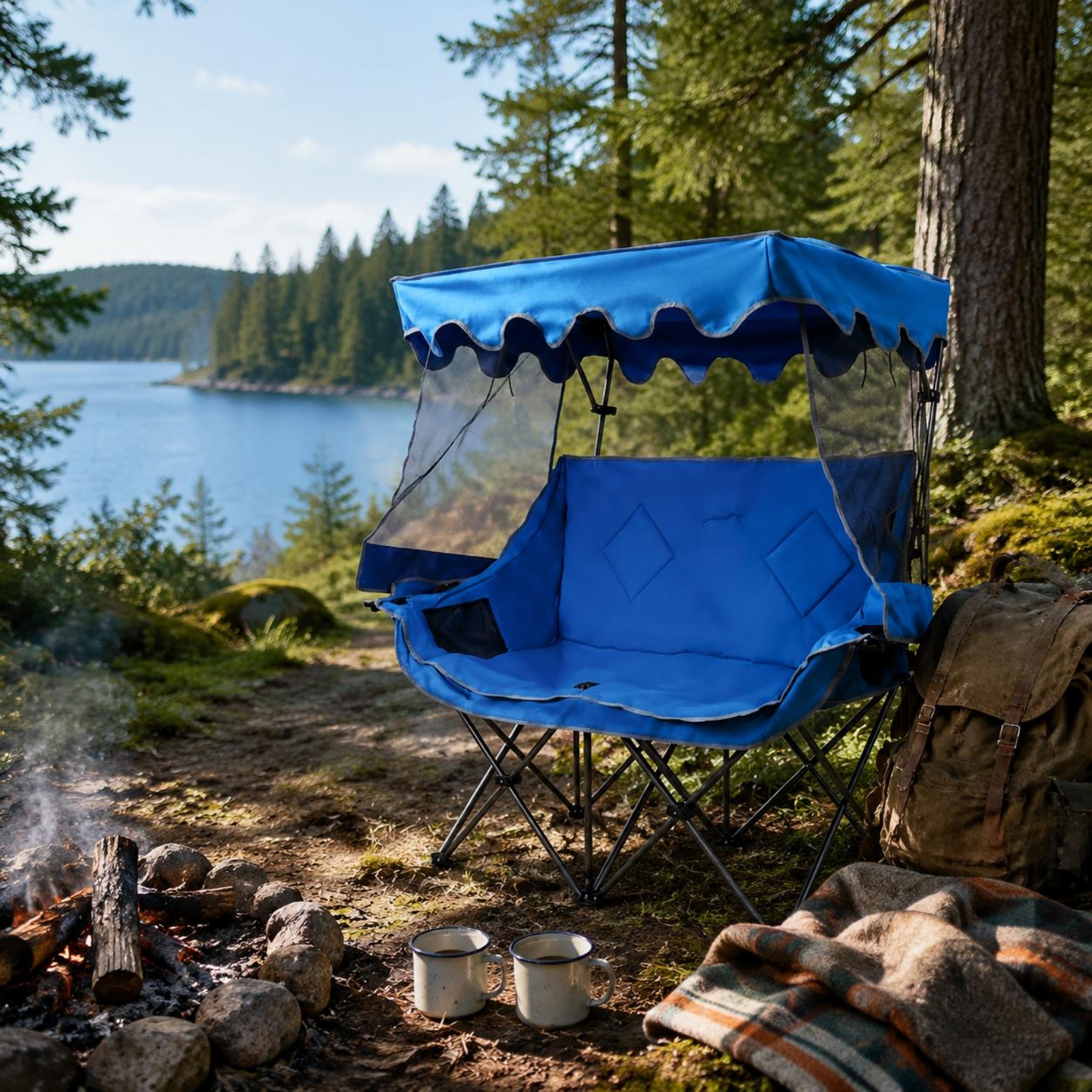 Camping Chair with Canopy Heav - Outdoor Furniture Loveseat 리뷰 및 가격