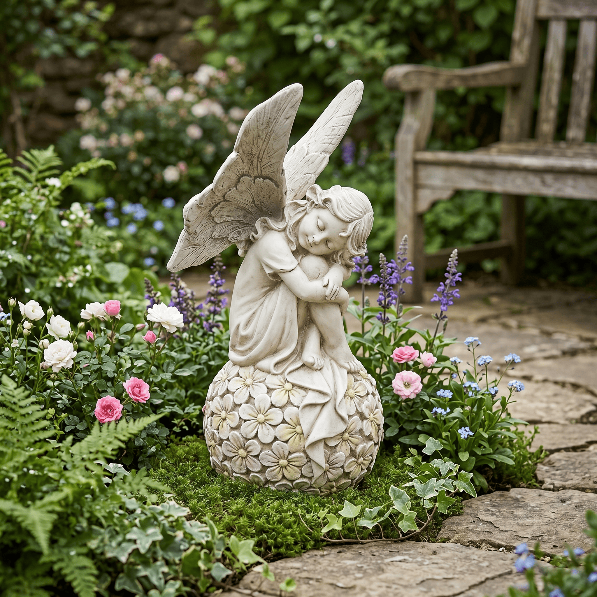 13.2-inch Garden Fairy Statue, - Outdoor Furniture Decor 리뷰 및 가격